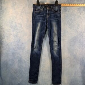 Flying Monkey Womens Skinny Jeans Dark Wash Denim Made in USA Size 26